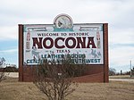 Nocona welcome sign